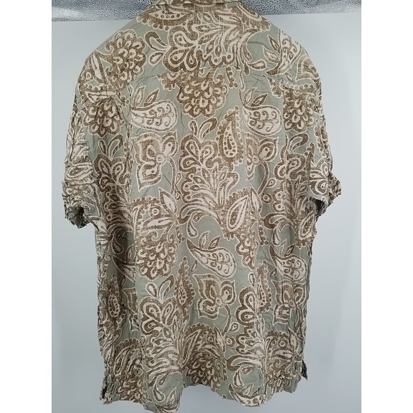 Carribean Hawaiian Shirt Mens Short Sleeve Button Up XL Floral - Picture 5 of 5